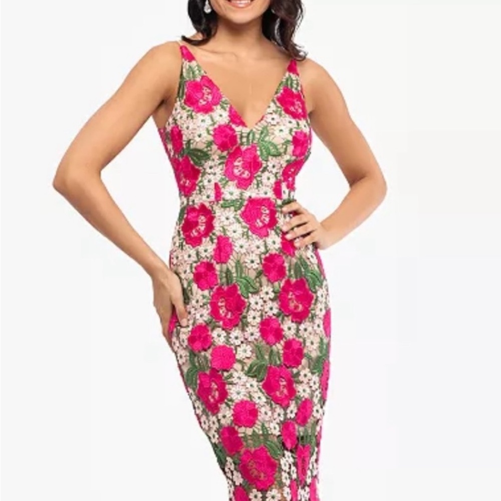 Dress the population floral sheath dress